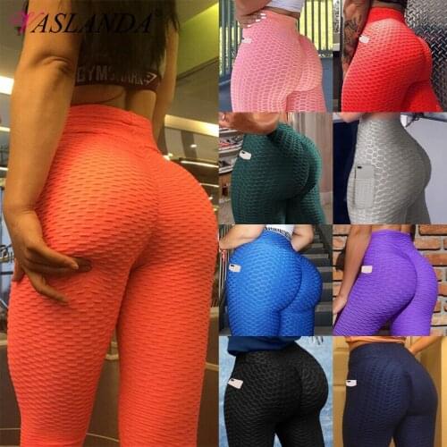 Women Leggings Scrunch Butt Lifting Sport Workout Pants Textured Booty Tights Gym High Waist Tummy Control Fitness Leggings