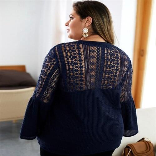 Summer Women Clothing Lace Patchwork Baggy Casual Tops Female Plus Size V-neck Botton Tees Spring Lady Pullovers T-shirt