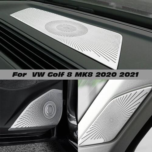 For Volkswagen VW Golf 8 MK8 2020 2021 Dashboard Loudspeaker Cover Stickers Trim Accessories LHD Car styling Audio Speaker