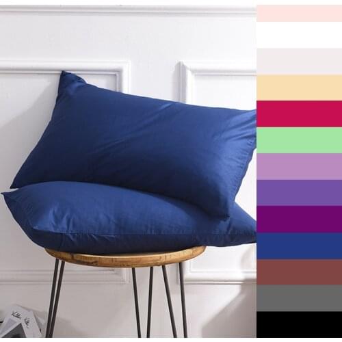 Custom Pillow case 70*70 Pure Cotton Luxury Solid Pillowcase 50*70 50*75 Decorative Pillow Cover Bedding for Hotel Navy