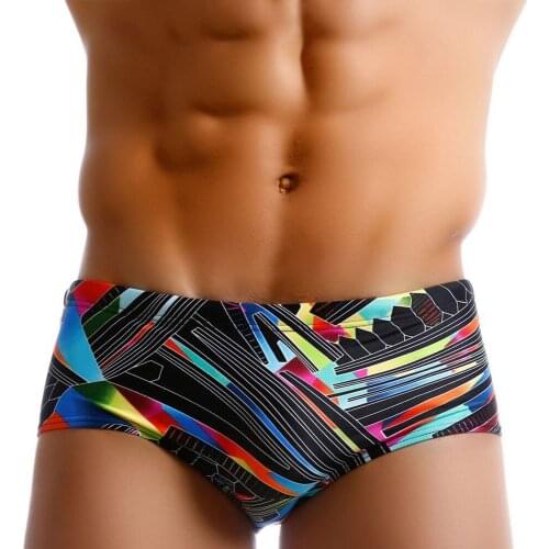 2020 New mens Swimwear Printed Soft Sexy Outdoors Stretch Beach with Push-up beach Shorts Men Swimsuit Swimming Pants