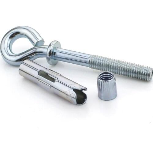 2PCS-M6.5*40 Galvanized Sheep Eye Pull Screw / Hanging Hook / Swing Hook / Belt Expansion Hook