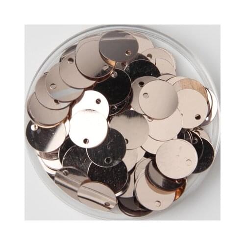 2000pcs 10mm Round Sequins PVC Flat Paillette With Side Hole Sewing,Wedding Craft,Women Kids DIY Garment Accessory Champagne
