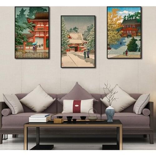 Posters and Prints Card Room Decoration Accessories Chinese Costume Drama Walk In The Snow Canvas Painting Home Decor