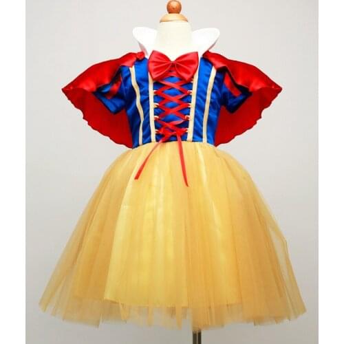 Snow white Dress kids infant party dress girl costume vestido infantil de festa meninas Blancanieve fantasia de princesa disfraz
