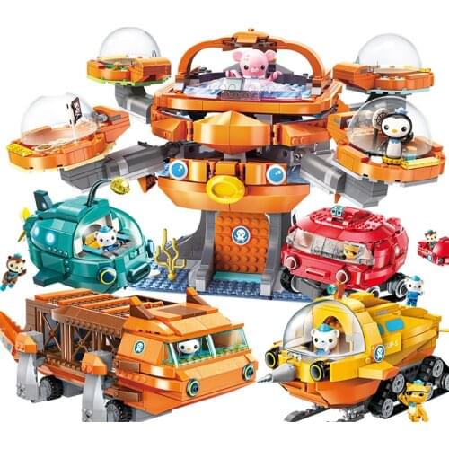 Underwater world Creator Ideas City Les Octopus Castle Octopod Octonauts Building Blocks Brickheadz Compatible Duplo Kids Toys