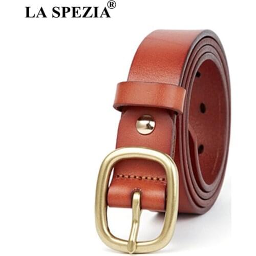 Women Belt First Layer Genuine Leather Real Belt Female Brown Cowskin Belts for Women Casual High Quality Ladies Belt