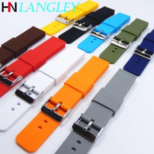 Quick Release Watch Band for Huawei Smart Watch Silicone Rubber Strap for Samsung Active Watch 14\16\18\20\22\24mm Wrist Strap
