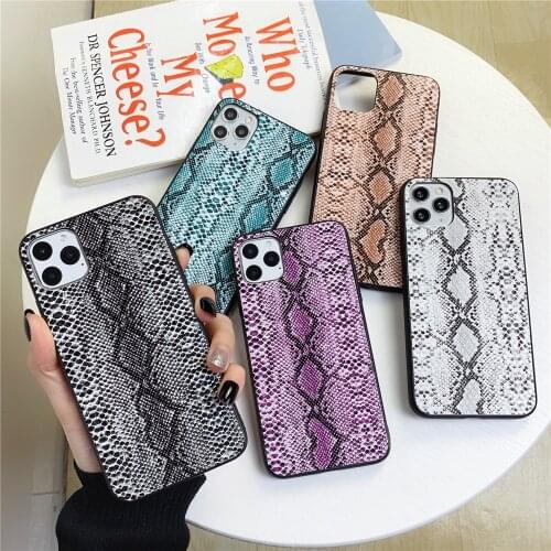 Luxury Snakeskin Pattern Case for Samsung Galaxy S21 S20 S10 S9 PLUS S20 FE Cover for Samsung Note 10 20 Ultra A50 A30 A20E A70