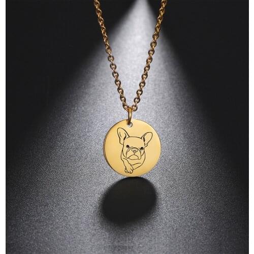 Sipuris Stainless Steel Dog Cat Unicorn Bird Shark Necklace For Women Custom necklace Fashion Jewelry Christmas Gift Gold Color