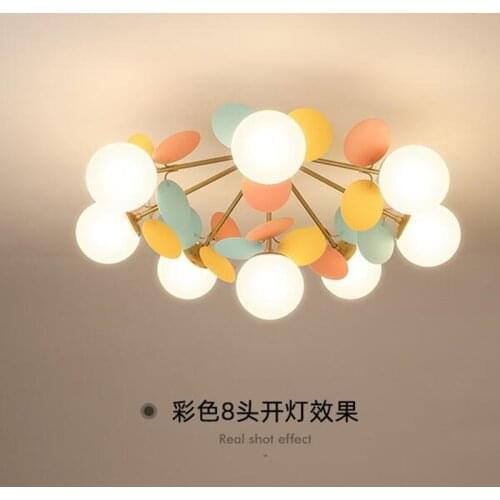 Modern Macron Chandelier Lighting Living Room Kids Room Bedroom Nordic Children Room Lustre Chandeliers Home Decor Ceiling Lamp