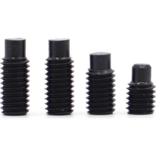 M2.5 M3 M4 M5 M6 M8 M10 M12 M14 M16 DIN915 Black 12.9 Steel Hexagon Hex Socket Set Screws with Dog Point Grub Convex End Bolts
