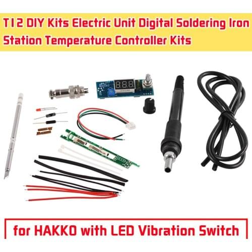 STC-T12 DYI Kits Electric Unit Digital Soldering Iron Station Temperature Controller Kits With LED Vibration Switch