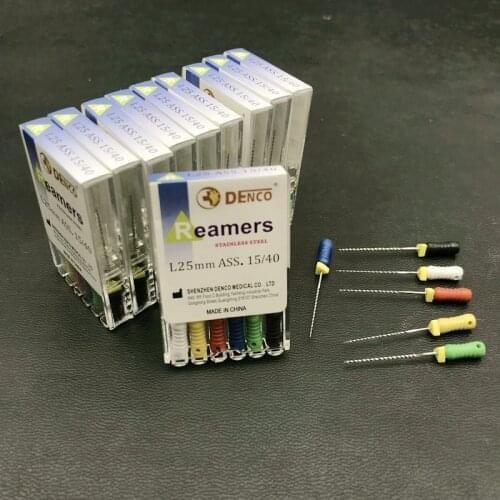 10boxes Dental Reamers Files Root Canal Dentist Materials Dentistry Instruments Hand Use Stainless Steel R Files