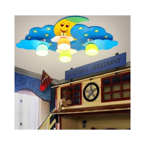 LED light Childrens room ceiling lighting creative cartoon cute boy girl bedroom star moon lighting ceiling lamp free shipping