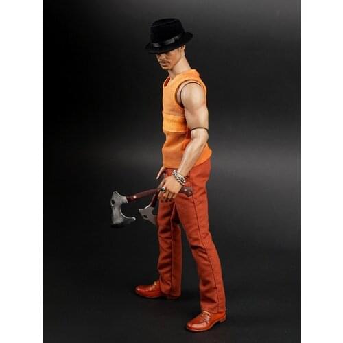 1/6 Scale Soldier Handmade Stainless Steel Solid Wood Tactical Axe 12 Inch Action Figure Scene Props Accessories