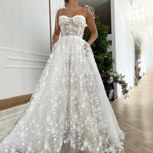UZN Elegant White A-Line Sweetheart Wedding Dress Sexy Illusion Spagetti Straps Bridal Gown Bustier Design Wedding Gowns