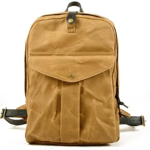 Vintage Larger Capacity Backpacks For Men 2021 New Outdoor Travel Backpack Waterproof Waxed Canvas Mountaineering Rucksack Bag