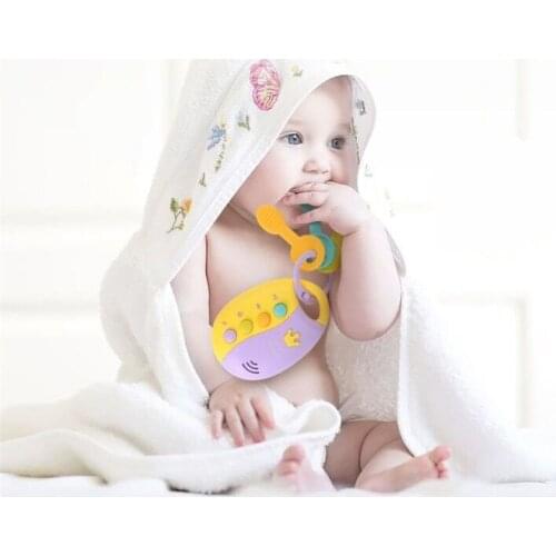 Funny smart remote control car baby music car key toy sound pretend to play educational toy J0629