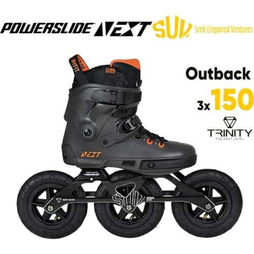 JK 100% Original 2021 Powerslide NEXT SUV Trinity Frame Inline Skates 2*150 3*150mm Chargeable Wheels Off-road Skating Patines