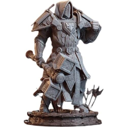 12cm 20cm Garage Kit GK The Paladin Figure Game Characters White Model Unpainted Gift of For Modeler And Gamers A096