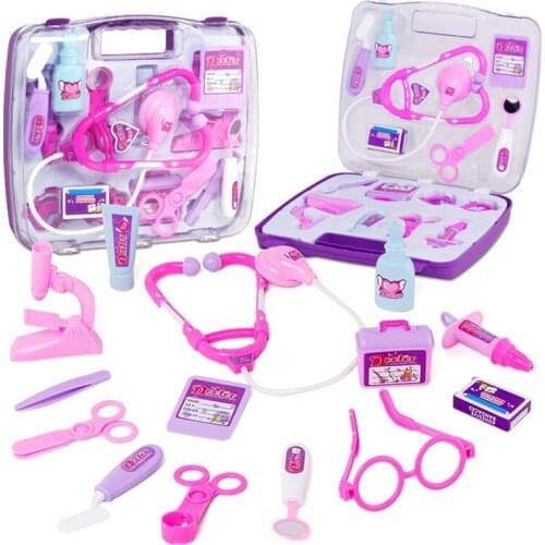 14 Pcs Children Simulation Doctor Nurse Pretend Play Set Portable Suitcase Tool Kids Portable Suitcase Tool Set Toys