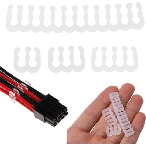 16Pcs/Set PP Cable Comb/Clamp/Clip/Organizer/Dresser for 2.5-3.2mm PC Power Cables Wiring 4/6/8/24 Pin Computer Cable DXAC