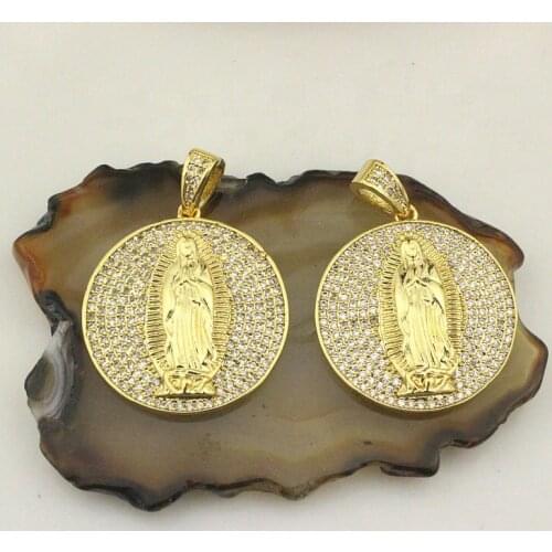 25mm 10pcs/lot Fashion religion cz pendant charm,cubic zirconia micro pave,handmade diy necklace jewelry component