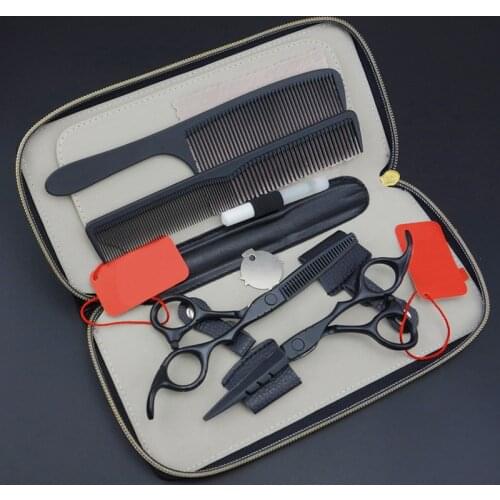 5.5 inch Professional Hair Scissors set Cutting scissors Thinning scissors set high quality for barbers High Quality