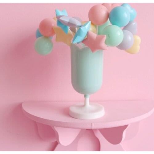 5pcs Cute Love Star Balloon Ornaments Girls Students Bedroom Decoration Wedding Children Birthday Party Supplies Cake decoration