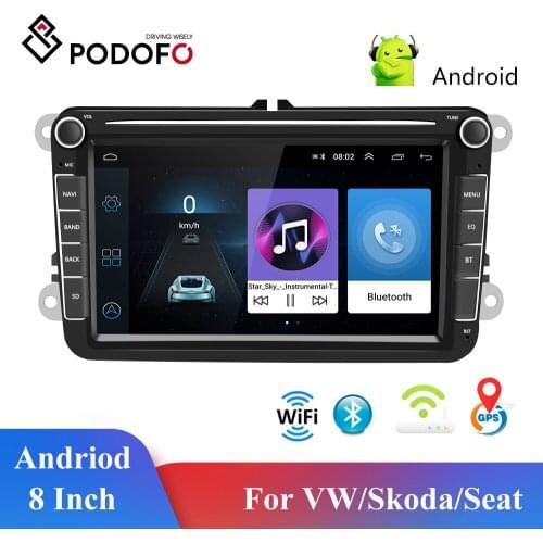 Podofo 2din Android Car Radio Bluetooth Reciever Stereo For VW / Volkswagen Skoda/Golf/Polo/Tiguan/Passat/b7/b6/SEAT/Jetta GPS