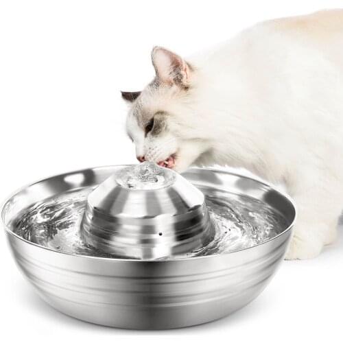 Stainless Pet Automatic Water Fountain Dog Cat Quiet 67oz Quiet Filteration Water Dispenser Drinking Feeder Bowl 2021 Hot Sale