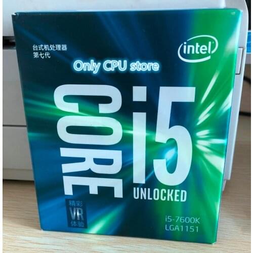 Free shipping Intel Core i5-7600K I5 7600K Boxed processor CPU LGA 1151-land FC-LGA 14 nanometers Quad-Core cpu