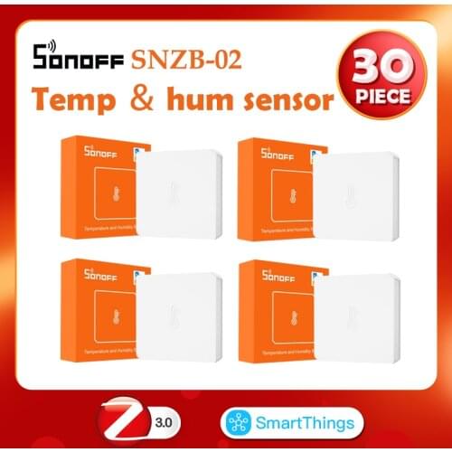 1-30pcs SONOFF Zigbee Temperature Sensor SNZB-02 Humidity detector eWeLink APP monitoring ZBBridge Work With Alexa Google Home