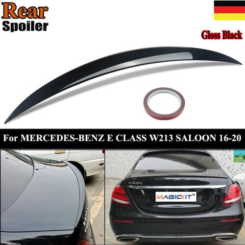 MagicKit FOR MERCEDES-BENZ E CLASS W213 AMG STYLE REAR TRUNK BOOT LIP SPOILER GLOSS BLACK