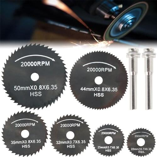 8pcs Circular Saw Blade Disc Circular Saw Blade Rotary Tool For Dremel Metal Cutter Power Tool Cutting Disc Drill Mandrel Cutoff