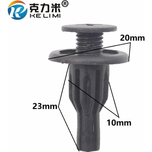 KE LI MI Auto Bumper 10mm Hole Plastic Expansion Rivet Fastener Retainer Clip For Toyota
