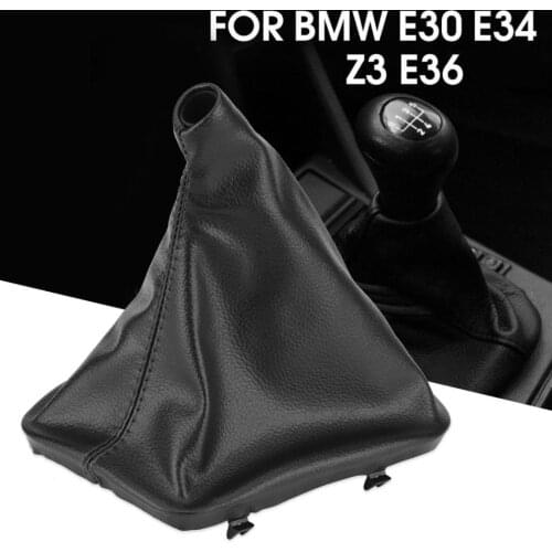 Left Hand Driver Car Gear Stick Shift Knob Gaiter Boot Cover for BMW E30 E34 E36 E46 Z3 Car Styling Auto Accessories