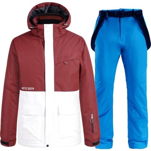 Ski Suit skiing clothes for Men Winter Sports Windproof Waterproof Skiing Snowboard Jacket And Pants Set Male Snowsuit Warm