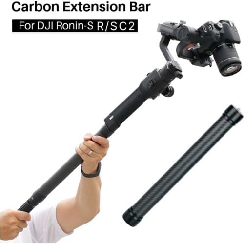 1/4" Screw Hole Carbon Fiber Extension Handheld Pole Stick Monopod For DJI Ronin S SC RSC2 Camera Gimbal Stabilizer Accessories