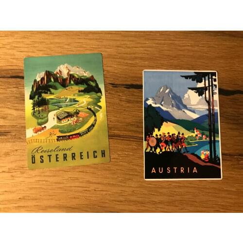 Osterreich Wien Reise Aufkleber Koffer Work &Travel Oldtimer Rally TOP TR028 sticker decal