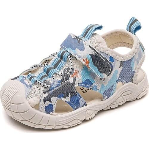 1-6 Years Baby Summer Sandals Toddler Camouflage Beach Shoes Kids Closed Toe Protected Sandals Boys Girls Sport Shoes Size 21-30