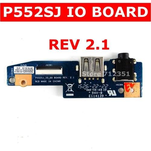 P552SJ IO BOARD REV 2.1 For ASUS PROV P552S P552SJ P552 P552SA PRO552SJ Laptop motherboard USB Audio IO board Test 100% OK