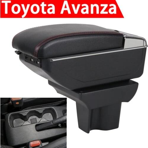 For 2019 Toyota Avanza armrest box universal car center console caja modification accessories double raised with USB