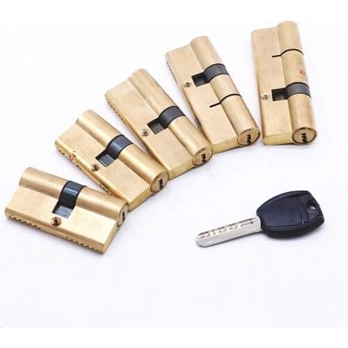 Custom Same Key Open All Cylinder Security Copper Door Lock Manage Cylinder Bedroom Living Handle Brass Key