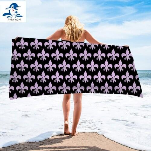 PHAYON Surf Poncho Microfiber Bath Towel Pattern Print No Sand Free Large Beach Towel Quick Dry Beach Mat Beach Towel for Adults