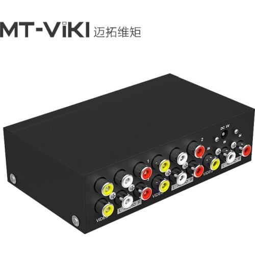 MT-Viki 1x4 RCA AV Splitter 4 Port Video Audio Distributor 4 TV Display Same Image 1024*768 HD Analog Anti-interference 104AV