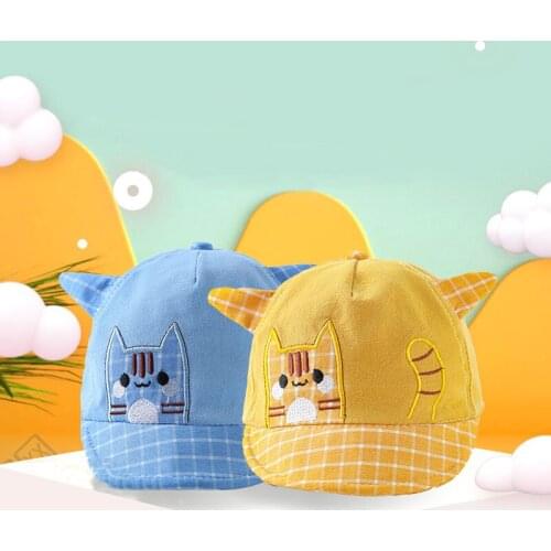 2021 New Children Hat Korean Baby Hat Spring Summer Sun Kids Hat Boy Girl Duck Tongue Sunscreen Cap Newborn Photography