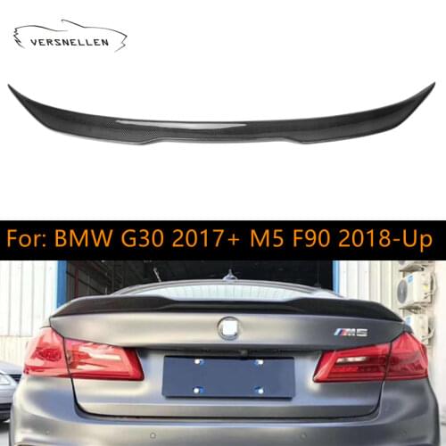 PRO Style Real Carbon Fiber Spoiler for BMW 5 Series G30 2017+ M5 F90 2018-Up 520i 528i 535i Rear Trunk Boot Spoiler Lid Wings