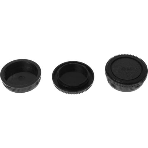 Rear Lens Body Cap Camera Cover Anti-dust Mount Protection Plastic Black for Olympus OM